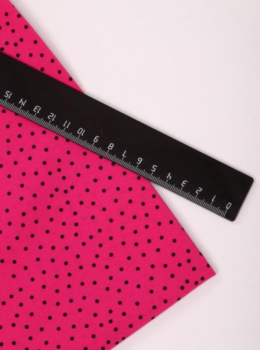 Индо принт "Средний горох" (ЧЕРНЫЙ ГОРОХ НА МАЛИНОВОМ - 0,2 СМ - 45)