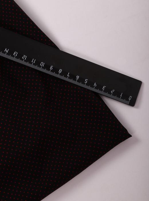 Индо принт "Крапинки" (КРАСНЫЙ ГОРОХ НА ЧЕРНОМ - 0,1 СМ - 17)