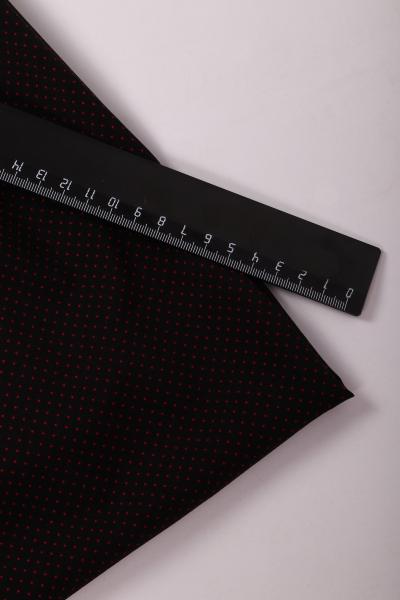 Индо принт "Крапинки" (КРАСНЫЙ ГОРОХ НА ЧЕРНОМ - 0,1 СМ - 17)