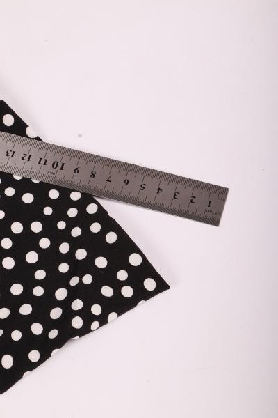 Индо принт "Рассыпной горох" (БЕЛЫЙ ГОРОХ НА ЧЕРНОМ - ОТ 0,5 ДО 0,7 СМ - 3)