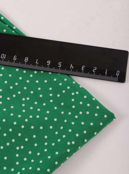 Индо принт "Средний горох" (БЕЛЫЙ ГОРОХ НА СИНЕ-ЗЕЛЕНОМ - 27)