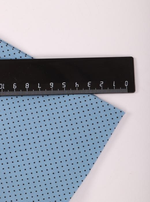 Индо принт "Крапинки" (ЧЕРНЫЙ ГОРОХ НА СИНЕМ - 0,1 СМ - 9)