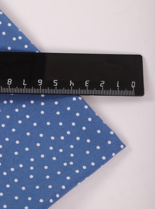 Индо принт "Средний горох" (БЕЛЫЙ ГОРОХ НА СИНЕМ - 0,2 СМ - 23)