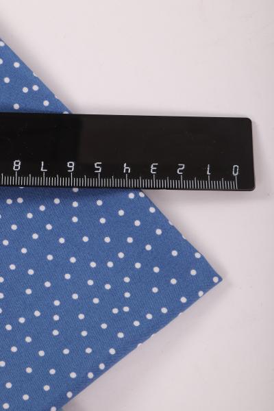 Индо принт "Средний горох" (БЕЛЫЙ ГОРОХ НА СИНЕМ - 0,2 СМ - 23)