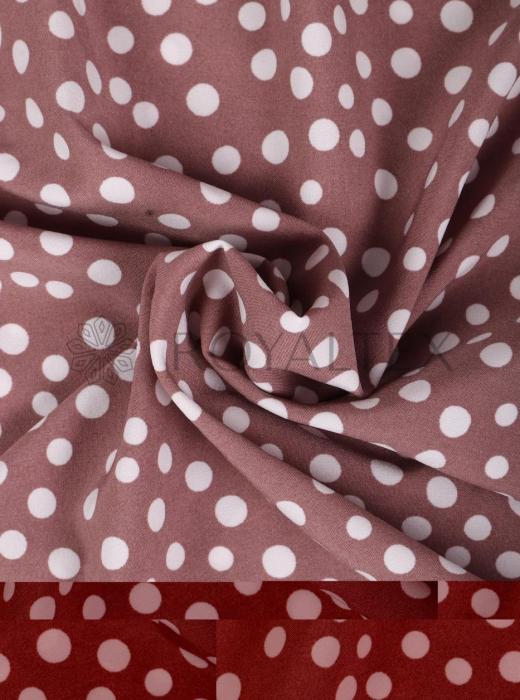 Индо принт "Рассыпной горох" (БЕЛЫЙ ГОРОХ НА СУХОЙ РОЗЕ - ОТ 0,5 ДО 0,7 СМ - 6)