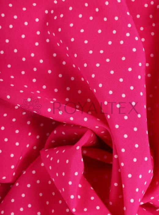 Индо принт "Средний горох" (БЕЛЫЙ ГОРОХ НА МАЛИНОВОМ - 0,2 СМ - 46)