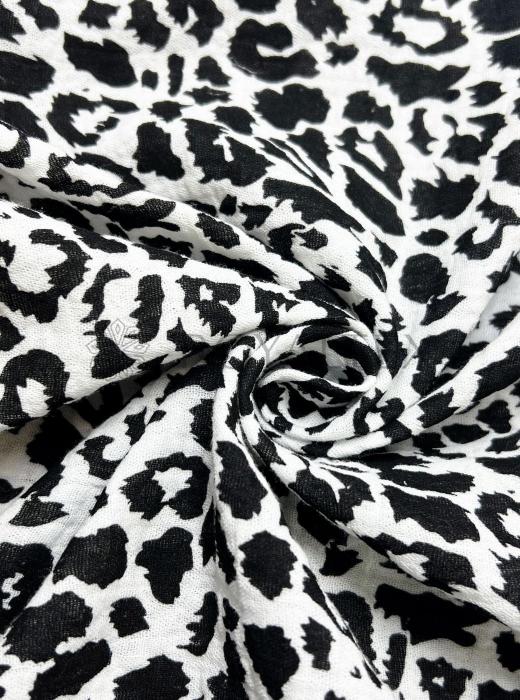 Муслин принт RT16 (ЛЕОПАРД ЧЕРНЫЙ - 1)