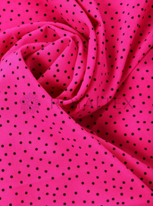 Индо принт "Средний горох" (ЧЕРНЫЙ ГОРОХ НА МАЛИНОВОМ - 0,2 СМ - 45)