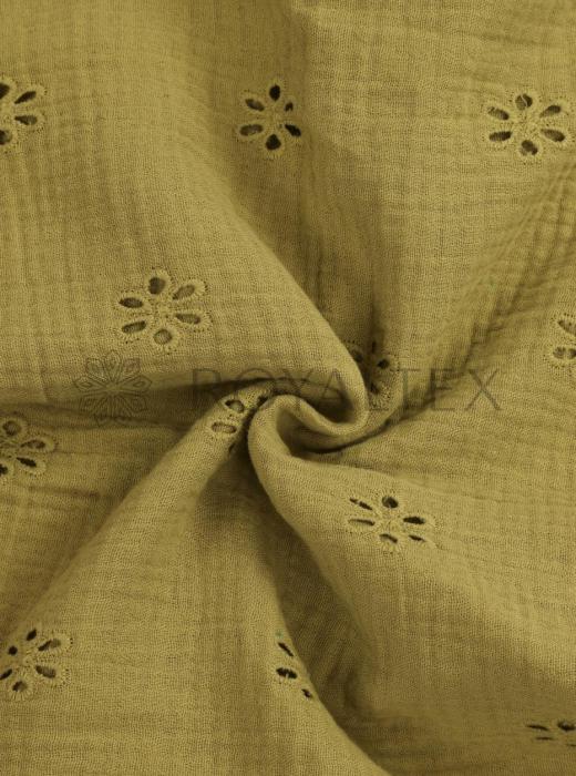 Муслин с вышивкой (ЖЕЛТО-ЗЕЛЕНЫЙ - 13)