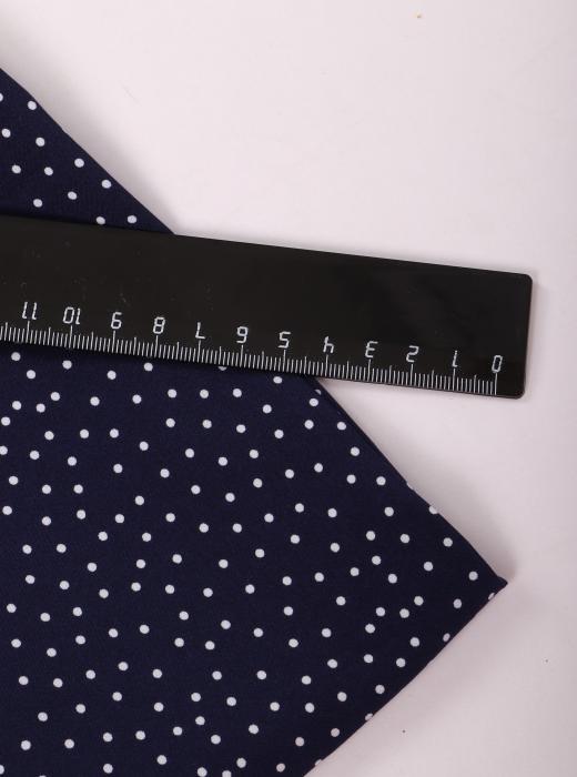 Индо принт "Средний горох" (БЕЛЫЙ ГОРОХ НА ТЕМНО-СИНЕМ - 0,2 СМ - 18)