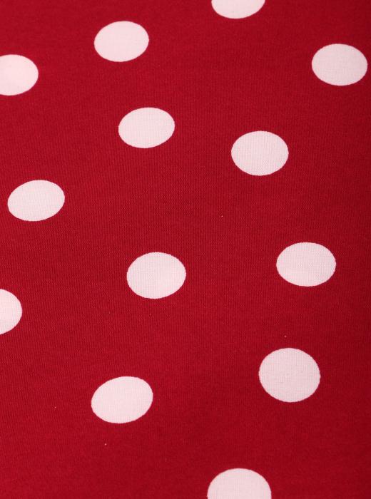 Индо принт "Крупных горох" (БЕЛЫЙ ГОРОХ НА БОРДОВОМ - 1,5 СМ - 22)