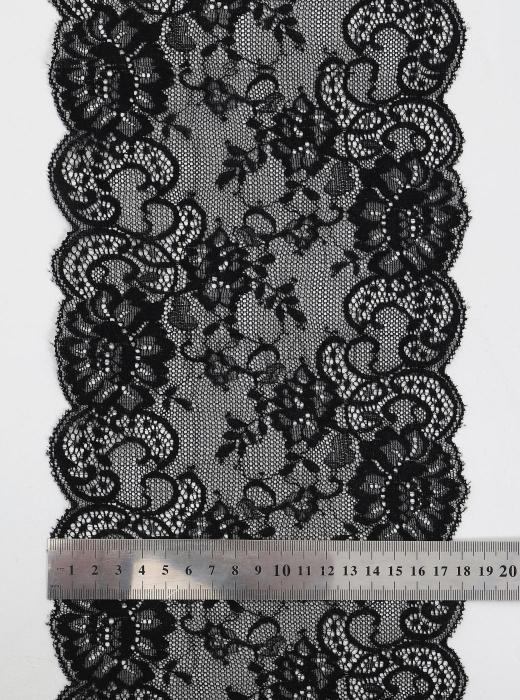 Кружево RT7 (ЦВЕТЫ ЧЕРНЫЙ - 1)