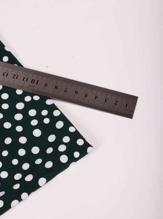 Индо принт "Рассыпной горох" (БЕЛЫЙ ГОРОХ НА ТЕМНО-ЗЕЛЕНОМ - ОТ 0,5 ДО 0,7 СМ  - 30)