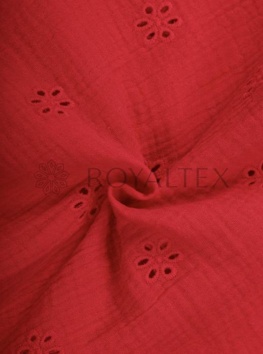 Муслин с вышивкой (КРАСНЫЙ - 19)