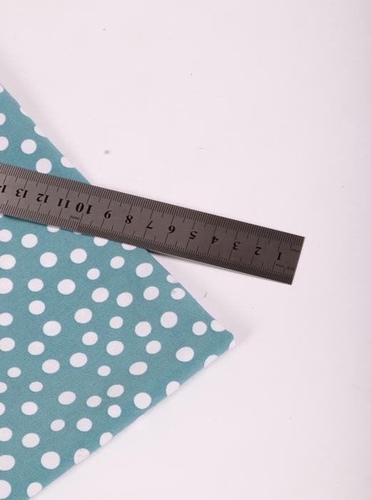 Индо принт "Рассыпной горох" (БЕЛЫЙ ГОРОХ НА БИРЮЗОВОМ - ОТ 0,5 ДО 0,7 СМ - 5)