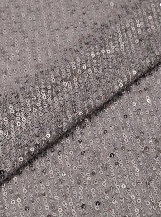 Пайетки на сетке (СЕРЫЙ - 6)