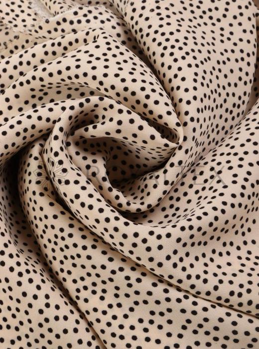 Софт принт "Песок" (ЧЕРНЫЙ ГОРОХ НА СВЕТЛО-БЕЖЕВОМ - 0,2 СМ - 4)