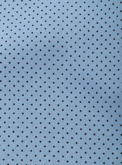 Индо принт "Крапинки" (ЧЕРНЫЙ ГОРОХ НА СИНЕМ - 0,1 СМ - 9)