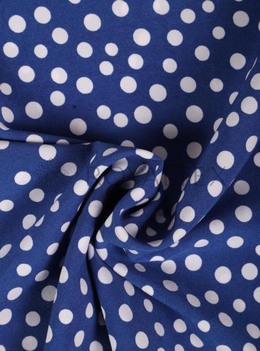 Индо принт "Рассыпной горох" (БЕЛЫЙ ГОРОХ НА СИНЕМ - ОТ 0,5 ДО 0,7 СМ - 29)