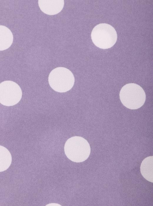 Индо принт "Крупных горох" (БЕЛЫЙ ГОРОХ НА СИРЕНЕВОМ - 1,5 СМ - 31)