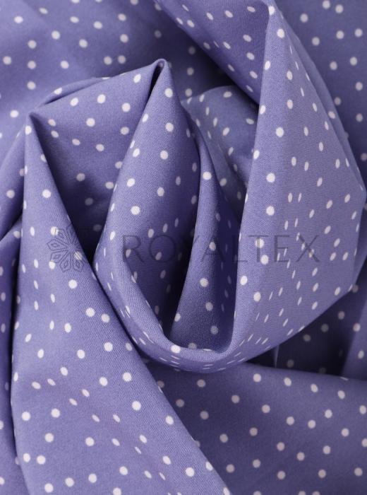 Индо принт "Средний горох" (БЕЛЫЙ ГОРОХ НА ФИОЛЕТОВОМ - 0,2 СМ - 42)
