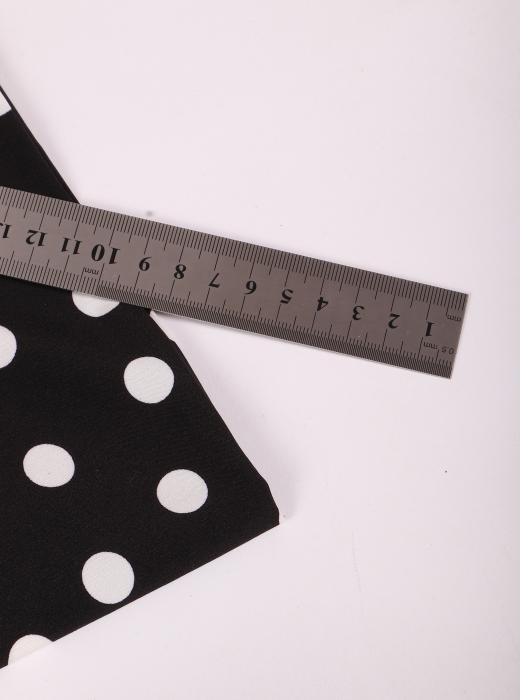 Индо принт "Крупных горох" (БЕЛЫЙ ГОРОХ НА ЧЕРНОМ - 1,5 СМ - 4)