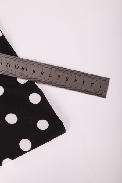 Индо принт "Крупных горох" (БЕЛЫЙ ГОРОХ НА ЧЕРНОМ - 1,5 СМ - 4)