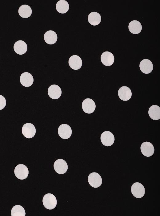 Индо принт "Крупных горох" (БЕЛЫЙ ГОРОХ НА ЧЕРНОМ - 1,5 СМ - 4)