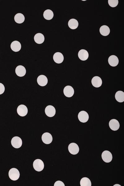 Индо принт "Крупных горох" (БЕЛЫЙ ГОРОХ НА ЧЕРНОМ - 1,5 СМ - 4)