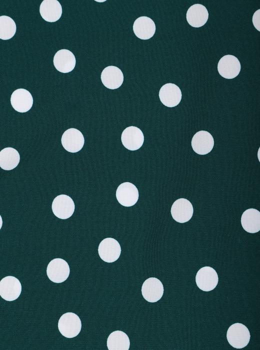 Индо принт "Крупных горох" (БЕЛЫЙ ГОРОХ НА ЗЕЛЕНОМ - 1,5 СМ - 26)
