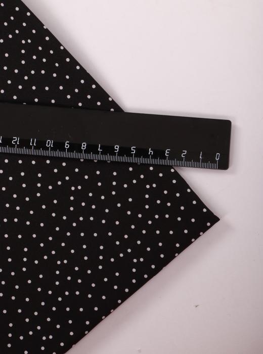 Индо принт "Средний горох" (БЕЛЫЙ ГОРОХ НА ЧЕРНОМ - 0,2 СМ - 16)