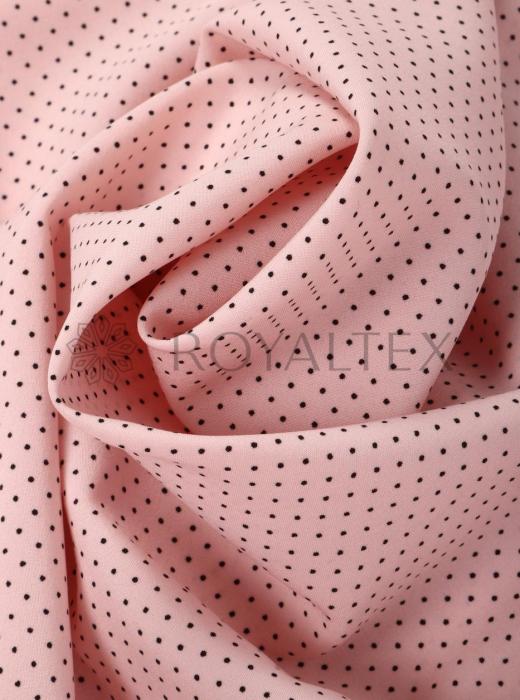 Индо принт "Крапинки" (ЧЕРНЫЙ ГОРОХ НА РОЗОВОМ - 0,1 СМ - 6)