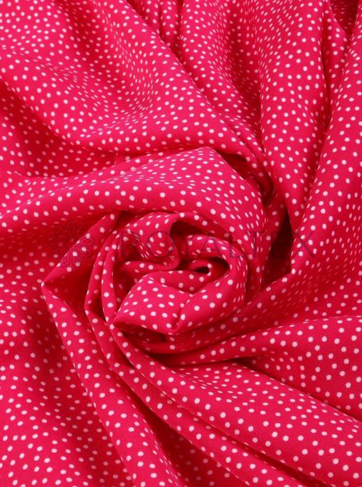 Софт принт "Песок" (БЕЛЫЙ ГОРОХ НА МАЛИНОВОМ - 0,2 СМ - 7)