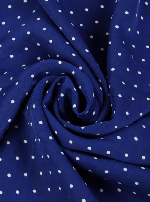 Софт принт "Средний горох" (БЕЛЫЙ ГОРОХ НА СИНЕМ - 0,3 СМ - 14)