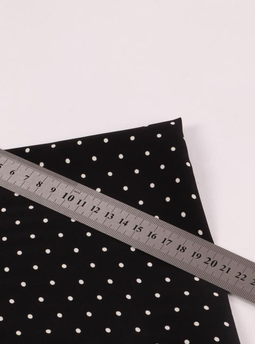 Софт принт "Средний горох" (БЕЛЫЙ ГОРОХ НА ЧЕРНОМ - 0,3 СМ - 12)