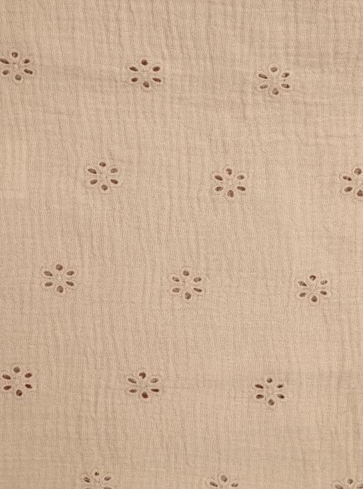 Муслин с вышивкой (БЕЖЕВЫЙ - 4)
