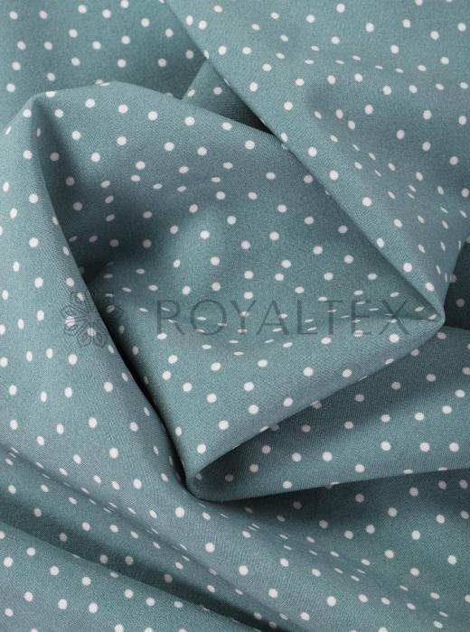 Индо принт "Средний горох" (БЕЛЫЙ ГОРОХ НА ТЕМНО-БИРЮЗОВОМ - 0,2 СМ - 8)