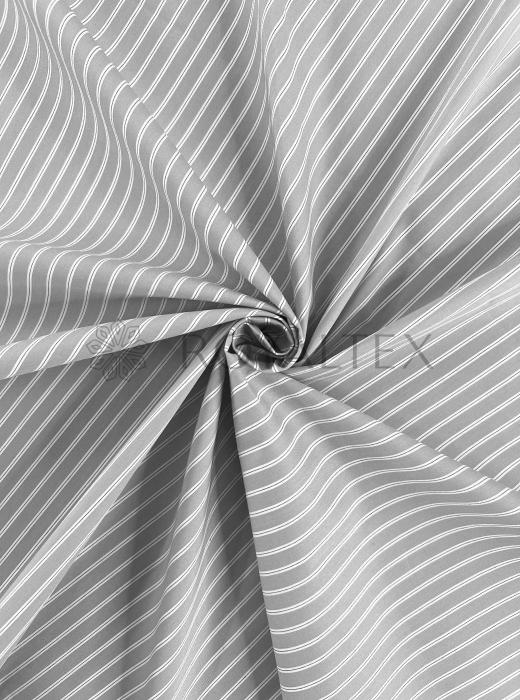 Поплин принт RT39 (СЕРЫЙ В БЕЛУЮ ПОЛОСКУ)