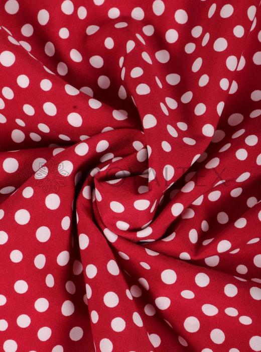 Индо принт "Рассыпной горох" (БЕЛЫЙ ГОРОХ НА МАЛИНОВОМ - ОТ 0,5 ДО 0,7 СМ - 31)