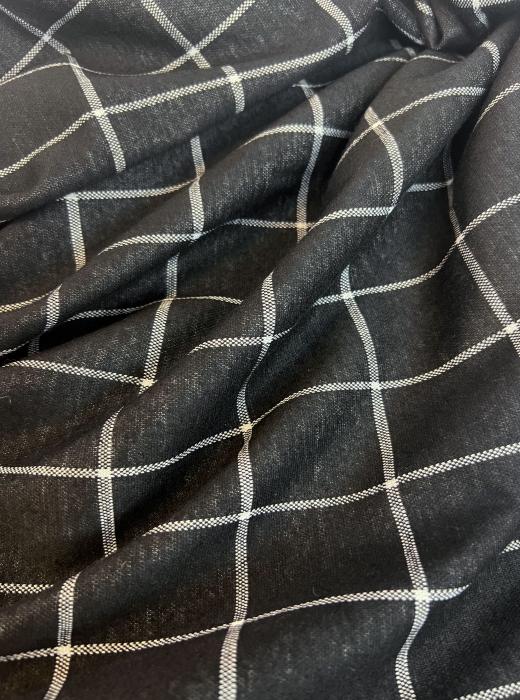 Жаккард принт RT8 (КЛЕТКА ЧЕРНО-БЕЛЫЙ )