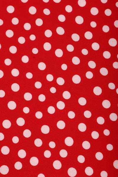 Индо принт "Рассыпной горох" (БЕЛЫЙ ГОРОХ НА КРАСНОМ - ОТ 0,5 ДО 0,7 СМ - 32)
