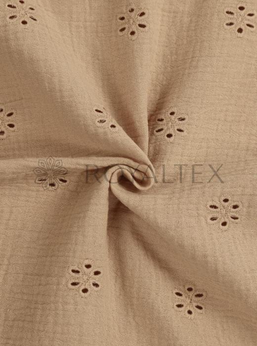 Муслин с вышивкой (КАРАМЕЛЬНЫЙ - 9)