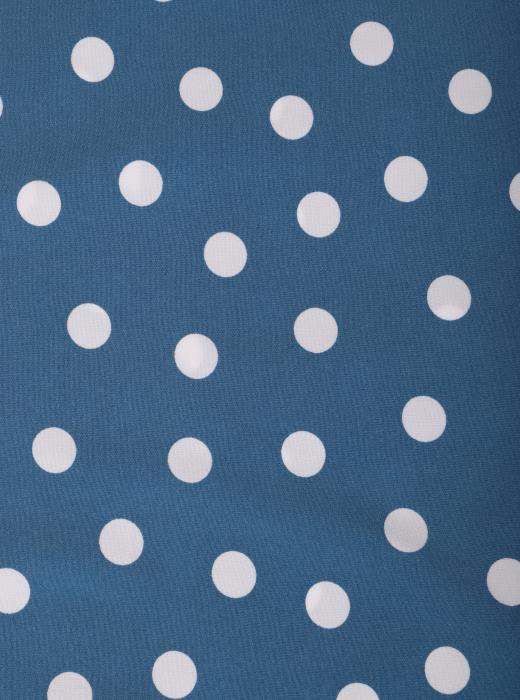 Индо принт "Крупных горох" (БЕЛЫЙ ГОРОХ НА НЕБЕСНО-СИНЕМ - 1,5 СМ - 6)
