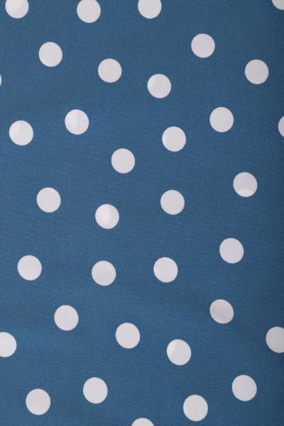 Индо принт "Крупных горох" (БЕЛЫЙ ГОРОХ НА НЕБЕСНО-СИНЕМ - 1,5 СМ - 6)