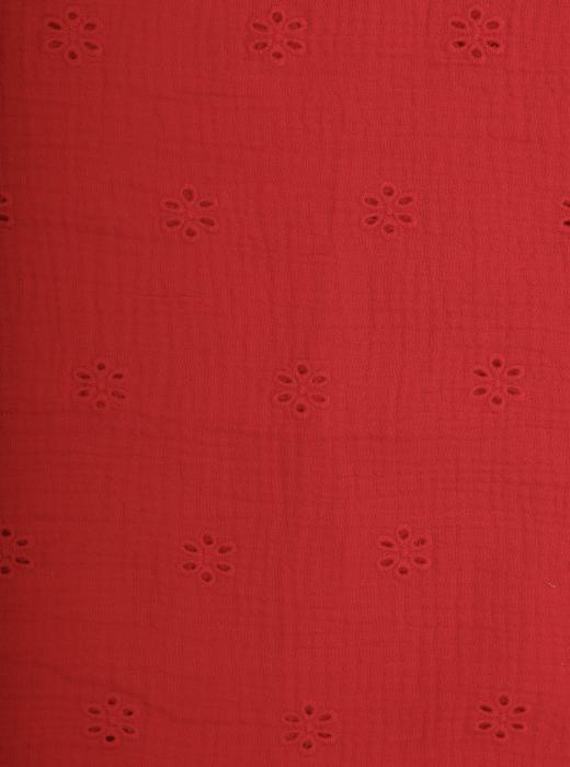 Муслин с вышивкой (КРАСНЫЙ - 19)
