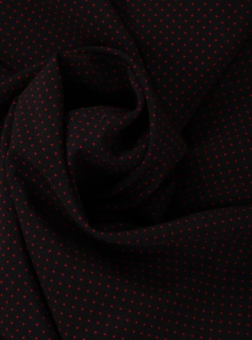 Индо принт "Крапинки" (КРАСНЫЙ ГОРОХ НА ЧЕРНОМ - 0,1 СМ - 17)