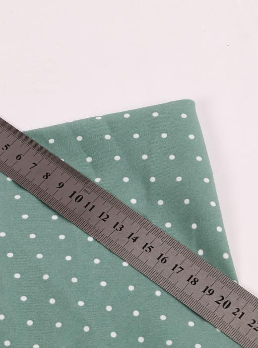 Софт принт "Средний горох" (БЕЛЫЙ ГОРОХ НА БИРЮЗОВОМ - 0,3 СМ - 16)