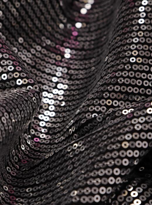 Пайетки на масле (ЧЕРНО-СЕРЕБРИСТЫЙ - 8)