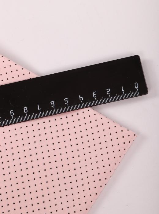 Индо принт "Крапинки" (ЧЕРНЫЙ ГОРОХ НА РОЗОВОМ - 0,1 СМ - 6)