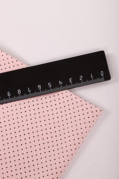 Индо принт "Крапинки" (ЧЕРНЫЙ ГОРОХ НА РОЗОВОМ - 0,1 СМ - 6)